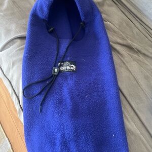 Blue Fleece Hooded Hat